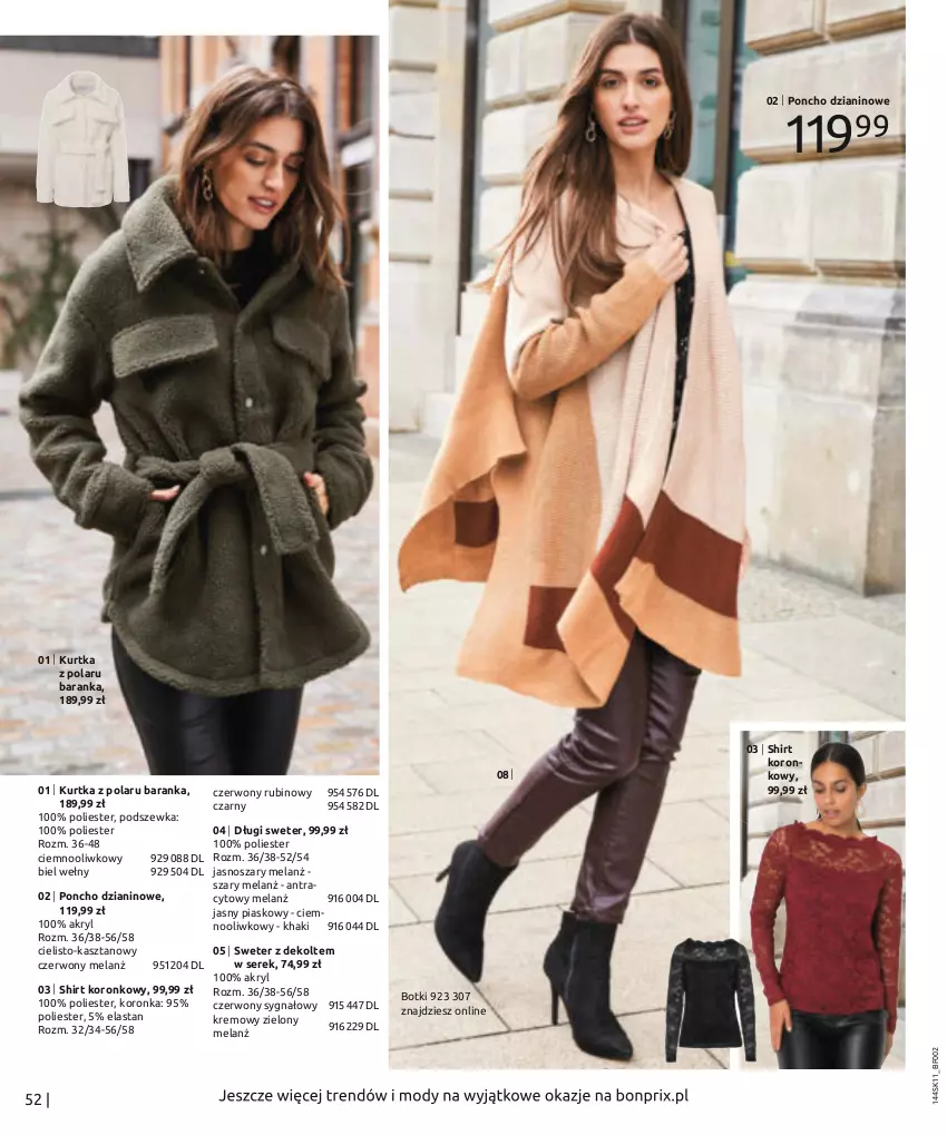 Gazetka promocyjna Bonprix - TWÓJ LOOK Z NUTĄ GLAMOUR - ważna 10.11.2021 do 10.05.2022 - strona 54 - produkty: Botki, Kurtka, Rubin, Ser, Serek, Sweter