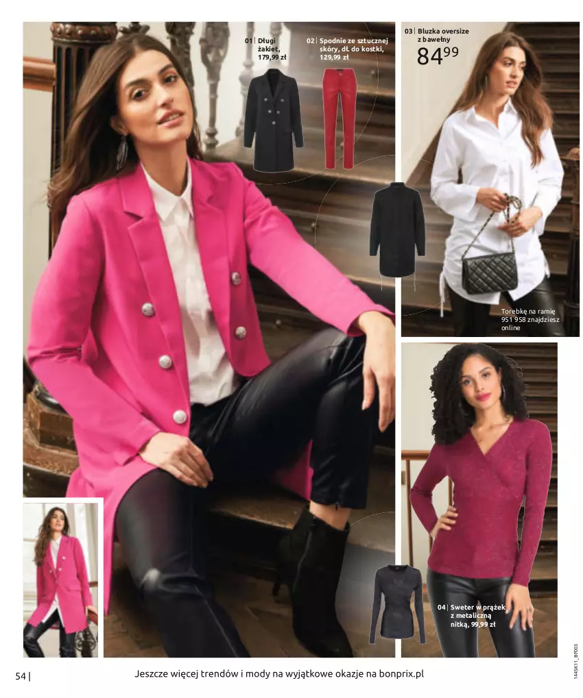 Gazetka promocyjna Bonprix - TWÓJ LOOK Z NUTĄ GLAMOUR - ważna 10.11.2021 do 10.05.2022 - strona 56 - produkty: Spodnie, Sweter