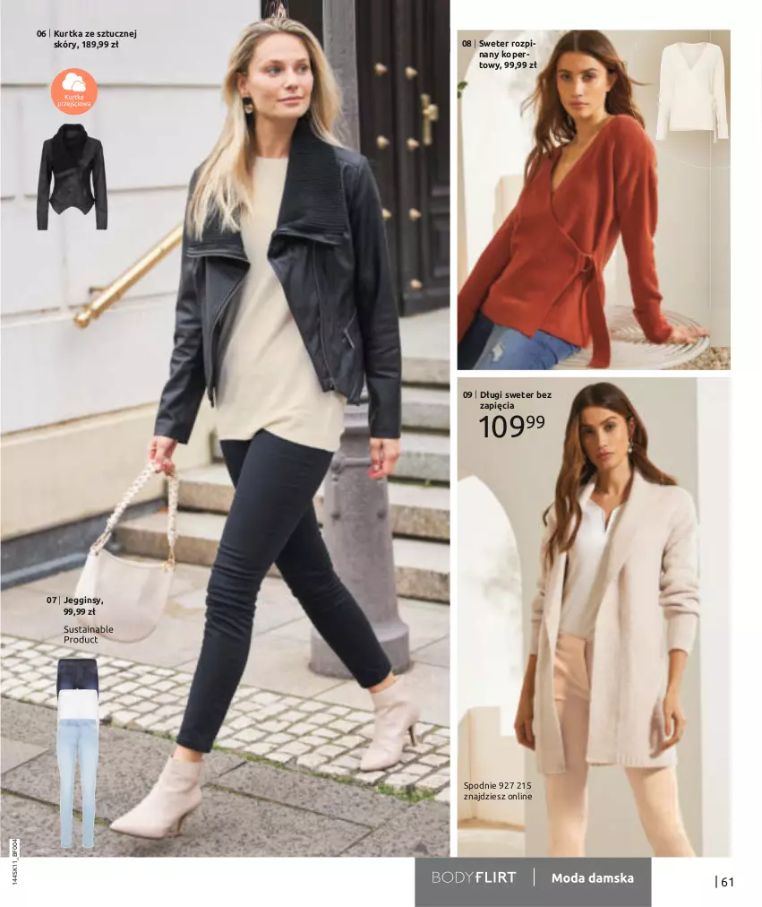 Gazetka promocyjna Bonprix - TWÓJ LOOK Z NUTĄ GLAMOUR - ważna 10.11.2021 do 10.05.2022 - strona 63 - produkty: Gin, Kurtka, Spodnie, Sweter