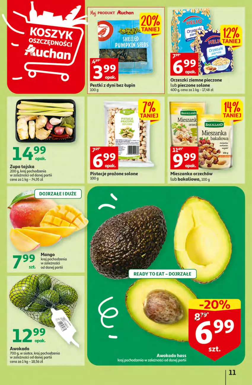 Gazetka promocyjna Auchan - Gazetka Rewelacje na Dzień Kobiet Hipermarket Auchan - ważna 02.03 do 08.03.2023 - strona 11 - produkty: Mango, Orzeszki, Orzeszki ziemne, Piec, Pistacje, Zupa