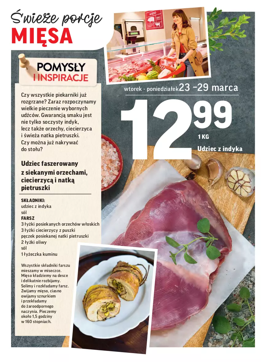 Gazetka promocyjna Intermarche - Wielkanoc - ważna 23.03 do 29.03.2021 - strona 12 - produkty: Fa, Mięso, Natka pietruszki, Piec, Piekarnik, Por, Sól, Top, Udziec z indyka