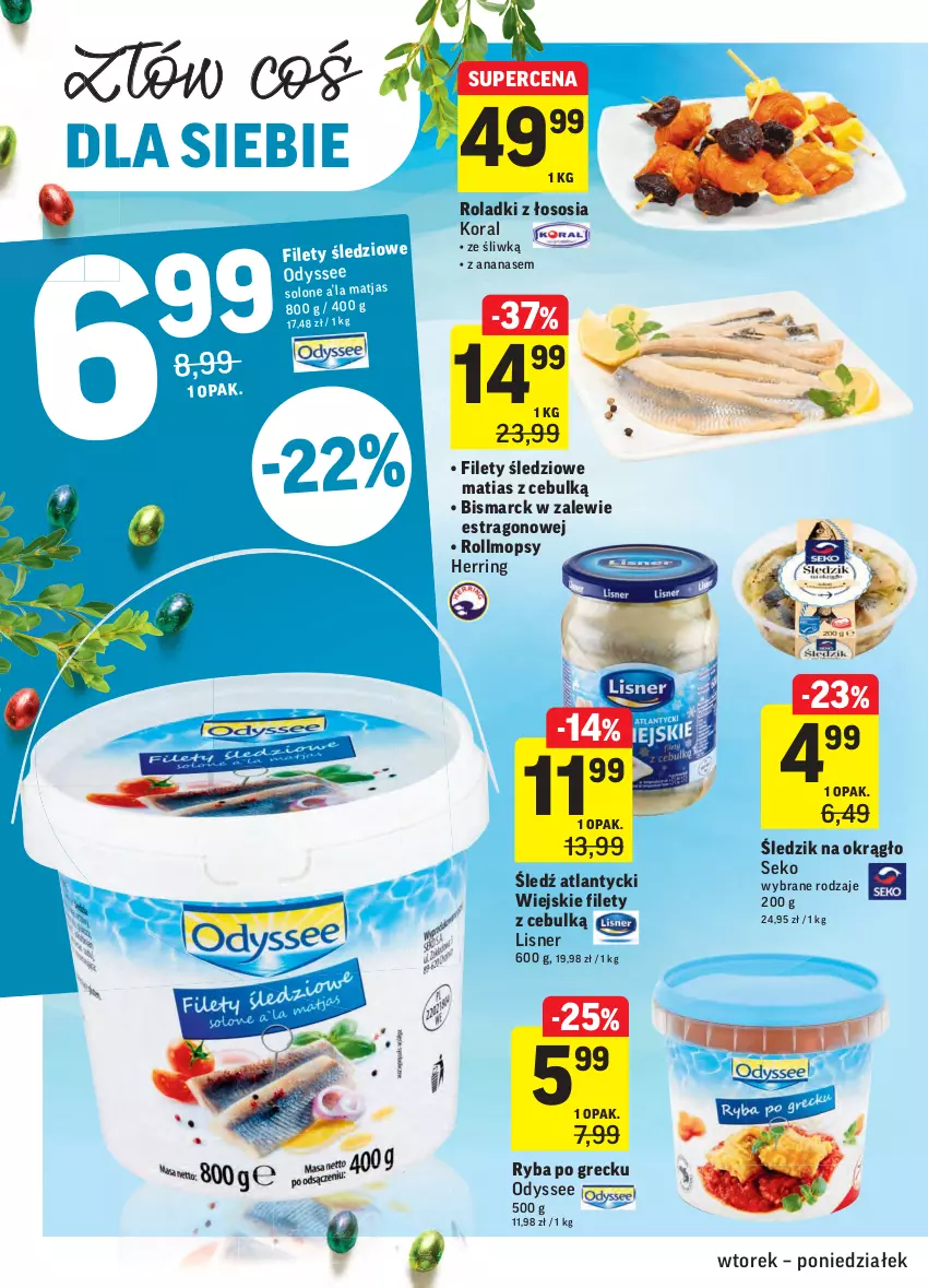 Gazetka promocyjna Intermarche - Wielkanoc - ważna 23.03 do 29.03.2021 - strona 18 - produkty: Ananas, Lisner, Mop, Ryba, Ryba po grecku, SEKO, Sos