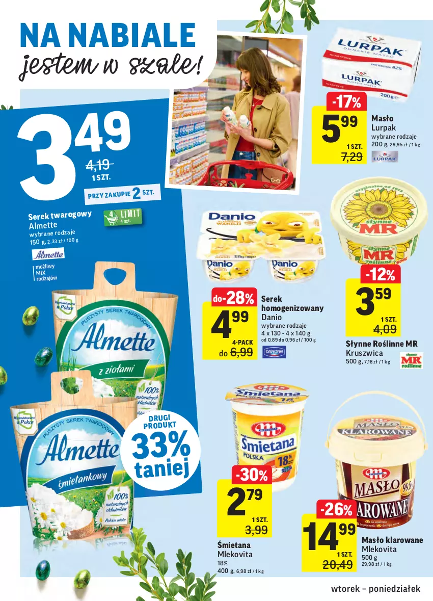 Gazetka promocyjna Intermarche - Wielkanoc - ważna 23.03 do 29.03.2021 - strona 22 - produkty: Danio, Lurpak, Masło, Masło klarowane, Mleko, Mlekovita, Ser, Serek, Serek homogenizowany, Słynne, Szal