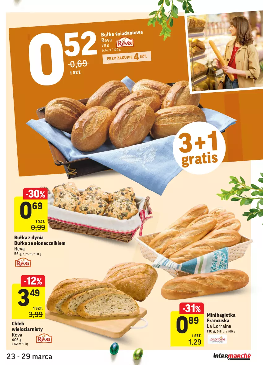 Gazetka promocyjna Intermarche - Wielkanoc - ważna 23.03 do 29.03.2021 - strona 25 - produkty: Bagietka, Bułka, Chleb, Chleb wieloziarnisty, Danio, Dynią