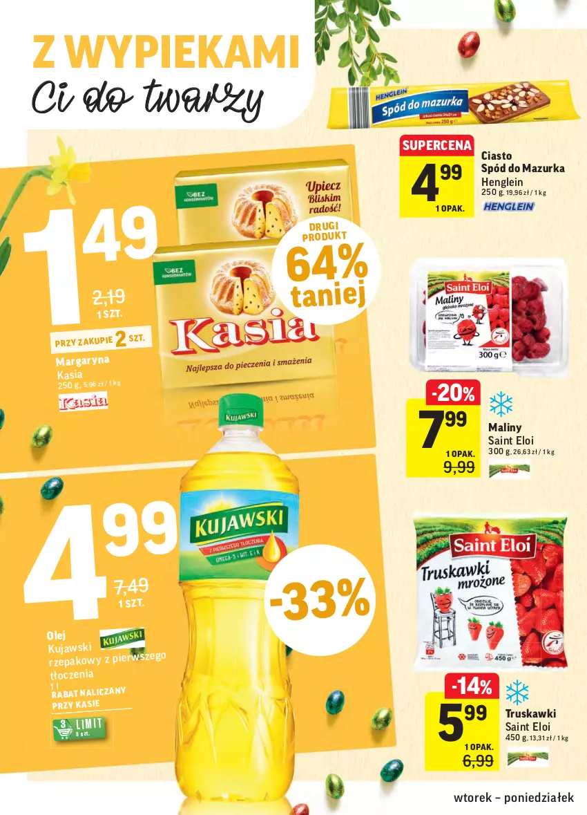 Gazetka promocyjna Intermarche - Wielkanoc - ważna 23.03 do 29.03.2021 - strona 28 - produkty: Kasia, Kujawski, Maliny, Olej, Truskawki