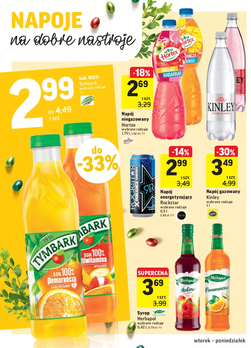 Gazetka promocyjna Intermarche - Wielkanoc - ważna 23.03 do 29.03.2021 - strona 38 - produkty: Herbapol, Hortex, Napój, Napój gazowany, Napój niegazowany, Napoje, Sok, Syrop, Tymbark