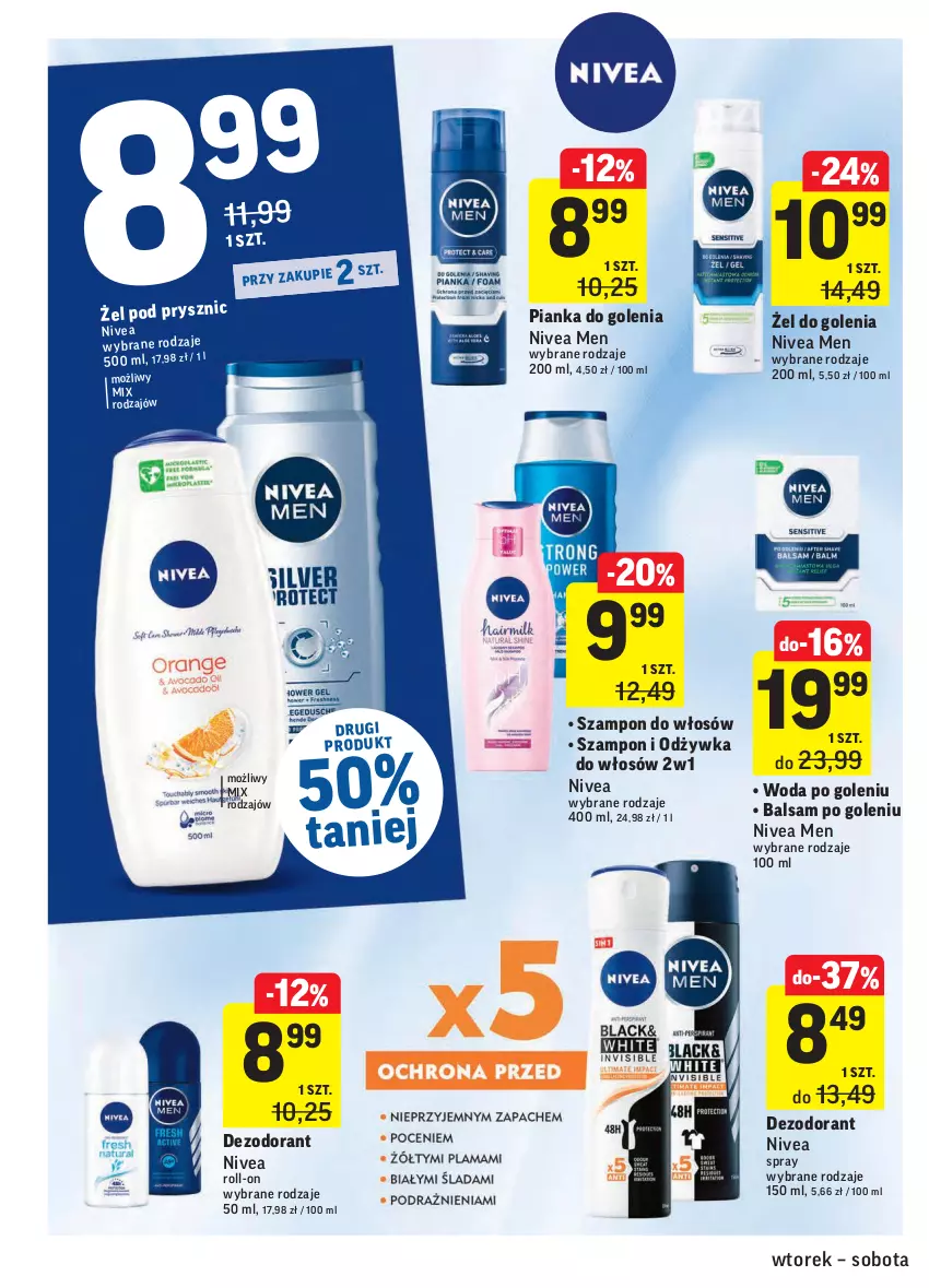 Gazetka promocyjna Intermarche - Wielkanoc - ważna 23.03 do 29.03.2021 - strona 42 - produkty: Balsam po goleniu, Dezodorant, Nivea, Nivea Men, Odżywka, Pianka do golenia, Szampon, Woda, Woda po goleniu