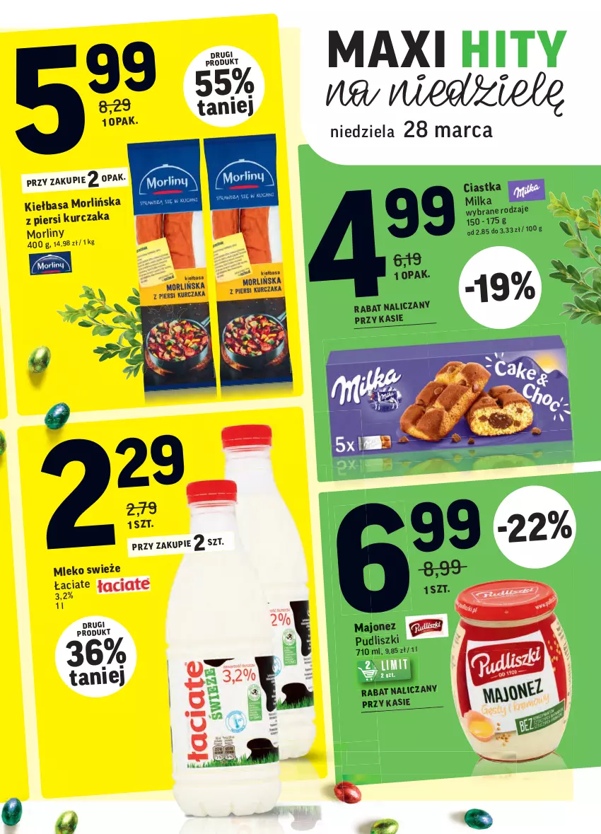 Gazetka promocyjna Intermarche - Wielkanoc - ważna 23.03 do 29.03.2021 - strona 46 - produkty: Kurczak, Majonez, Milka, Mleko, Morliny, Pudliszki