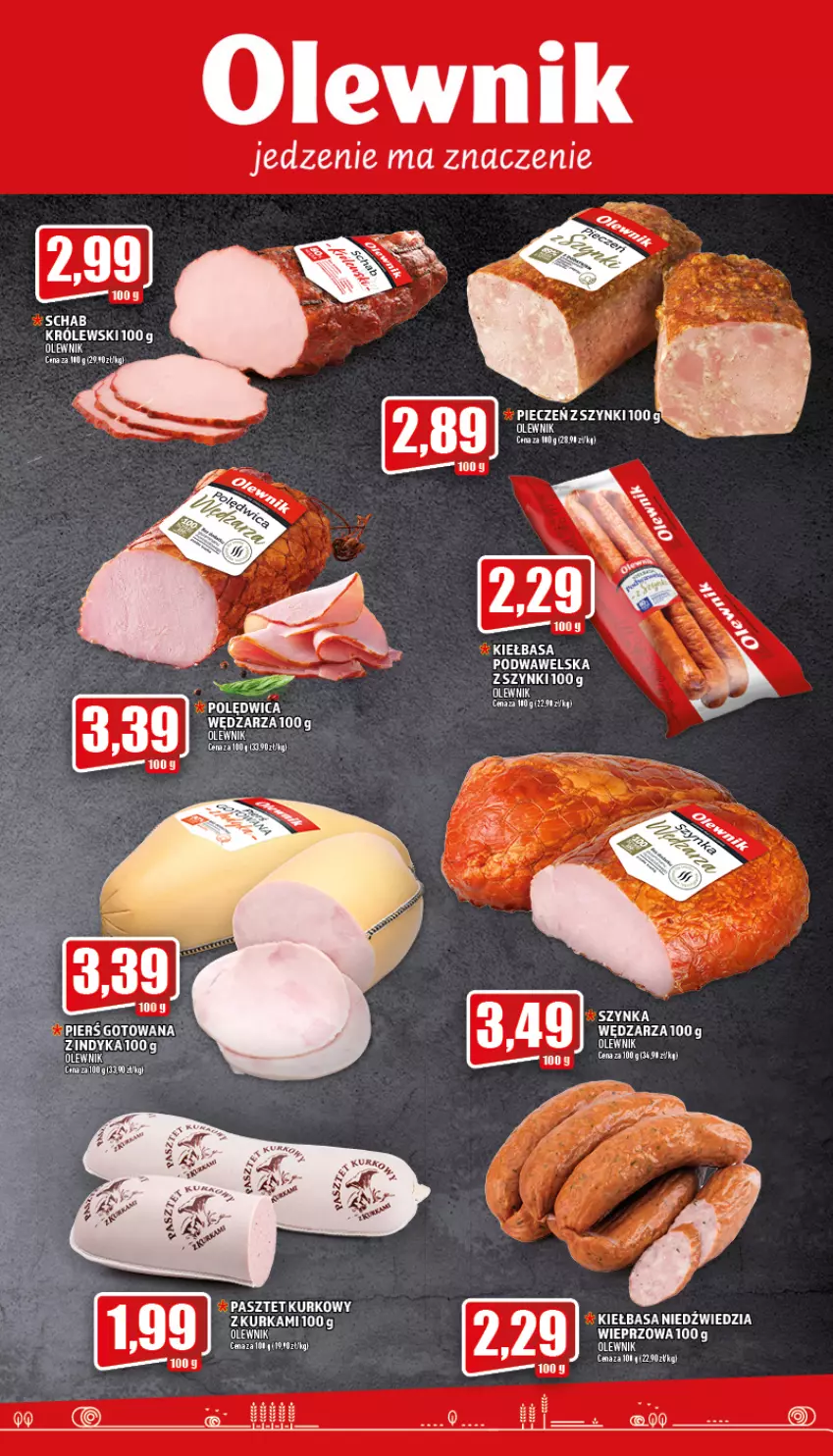 Gazetka promocyjna Topaz - Gazetka - ważna 05.05 do 11.05.2022 - strona 10 - produkty: Kiełbasa, Kiełbasa podwawelska, Olewnik, Pasztet, Polędwica, Szynka, Wawel