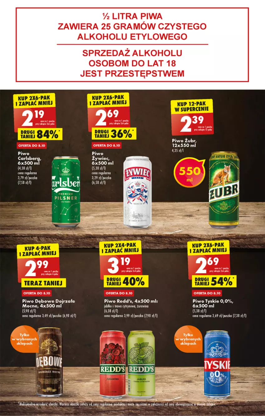 Gazetka promocyjna Biedronka - W tym tygodniu - ważna 06.10 do 12.10.2022 - strona 55 - produkty: Carlsberg, Gra, Jabłka, Piwa, Piwo, Redd's, Tyskie