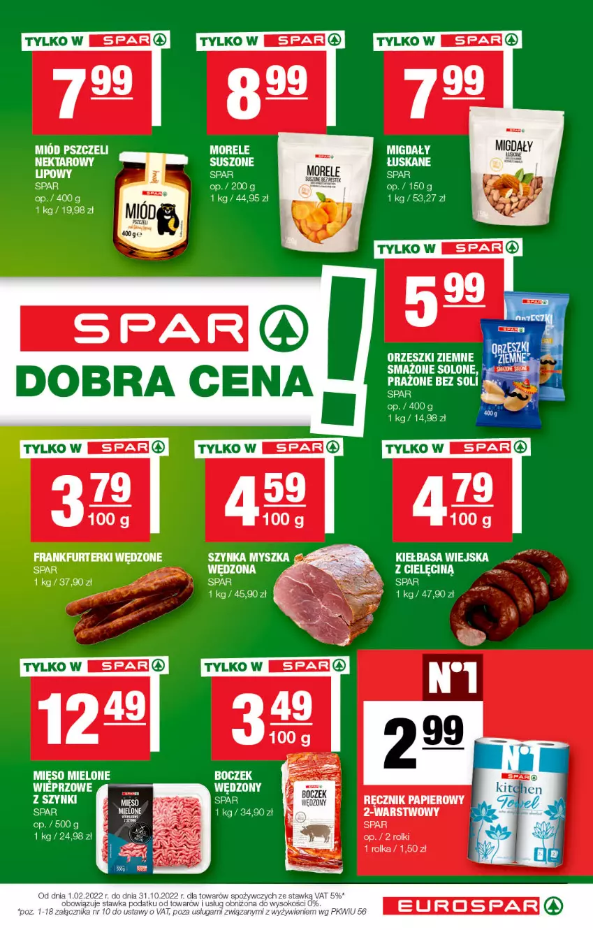 Gazetka promocyjna Spar - EuroSpar - ważna 04.10 do 14.10.2022 - strona 3 - produkty: Mięso, Mięso mielone, Migdały, Miód, Nektar, Orzeszki, Rolki, Sok