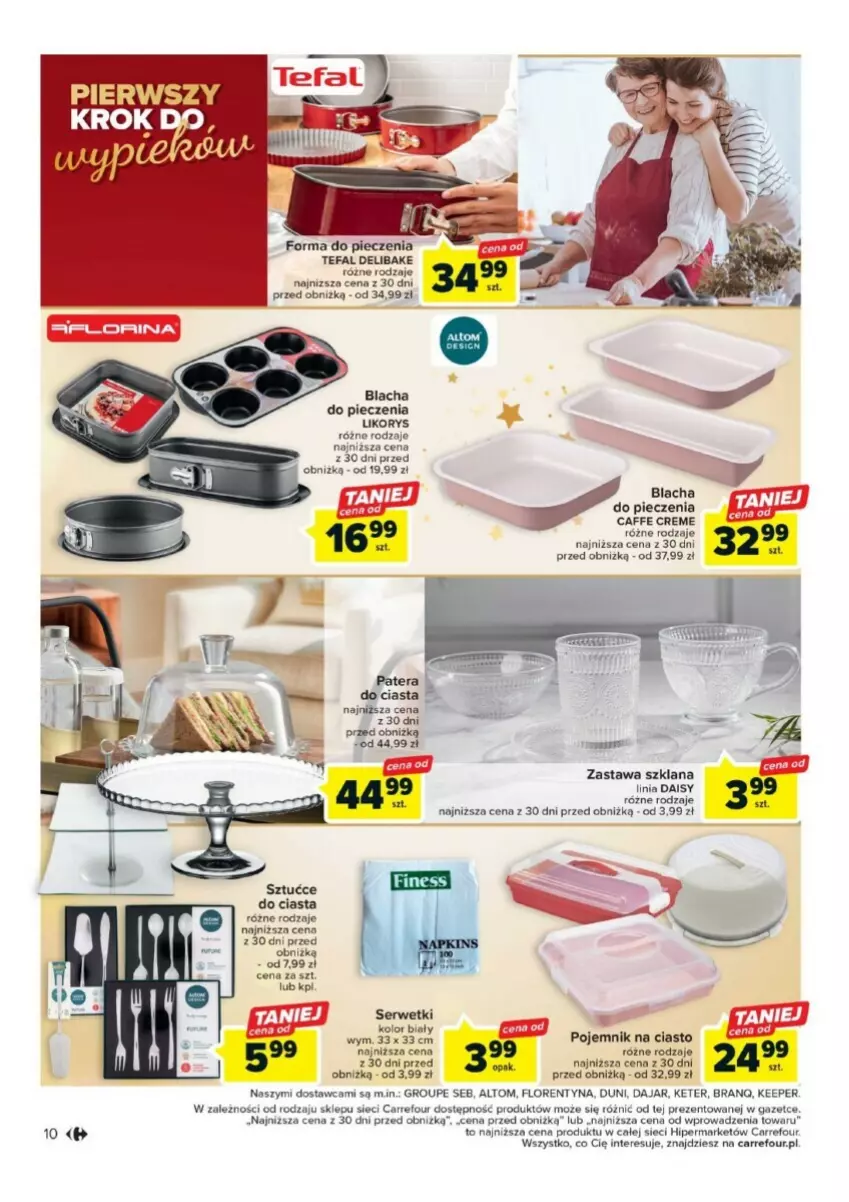 Gazetka promocyjna Carrefour - ważna 21.11 do 09.12.2023 - strona 2 - produkty: Blacha do pieczenia, Fa, Forma do pieczenia, LANA, Piec, Pojemnik, Pojemnik na ciasto, Ser, Serwetki, Tefal, Tera