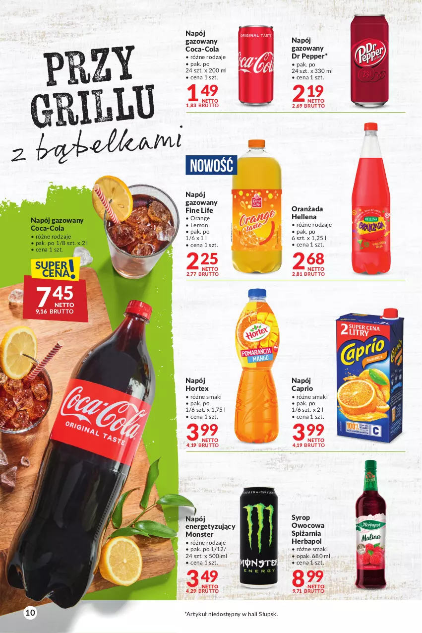 Gazetka promocyjna Makro - Sezon na grill - ważna 16.04 do 29.04.2024 - strona 10 - produkty: Coca-Cola, Grill, Hellena, Herbapol, Hortex, Napój, Napój gazowany, Oranżada, Syrop