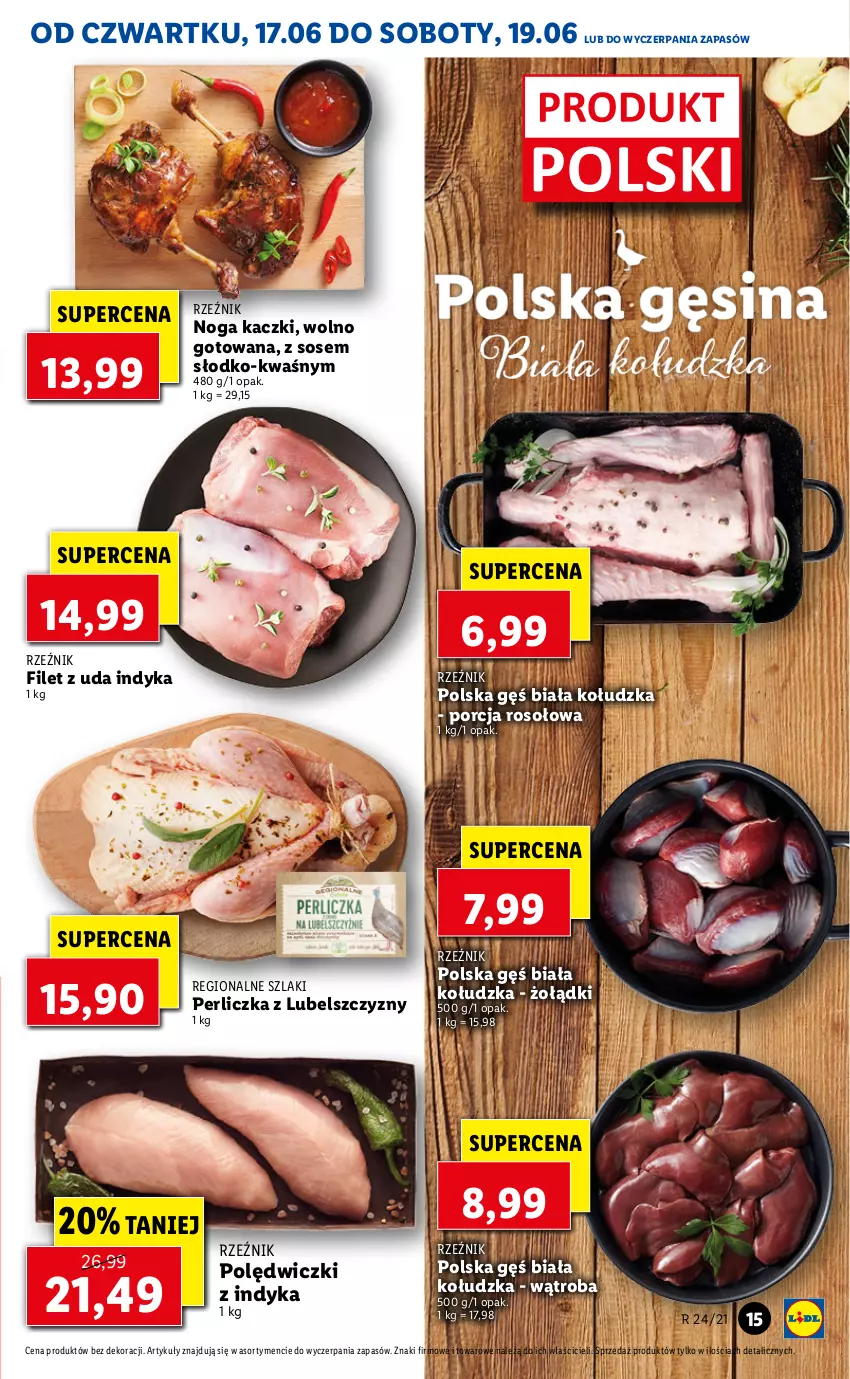 Gazetka promocyjna Lidl - GAZETKA - ważna 17.06 do 19.06.2021 - strona 15 - produkty: Perliczka, Por, Sos