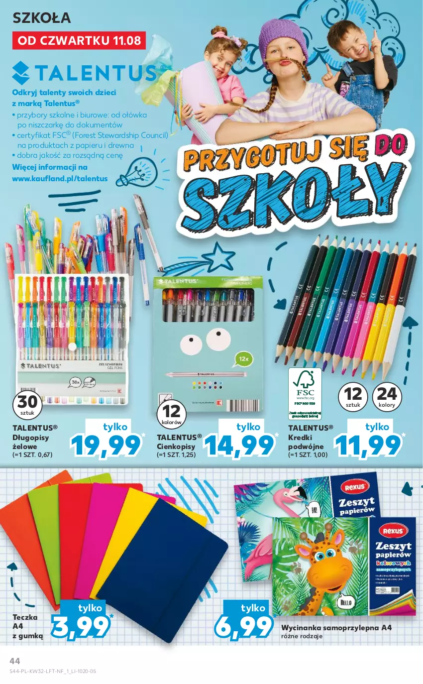 Gazetka promocyjna Kaufland - OFERTA TYGODNIA - ważna 11.08 do 17.08.2022 - strona 44 - produkty: Biuro, Długopis, Dzieci, Mop, Papier