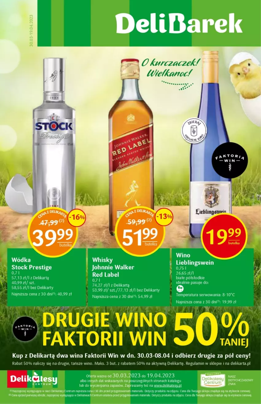 Gazetka promocyjna Delikatesy Centrum - Deli Barek DC13/14 - ważna 30.03 do 19.04.2023 - strona 1 - produkty: AEG, Fa, Wino