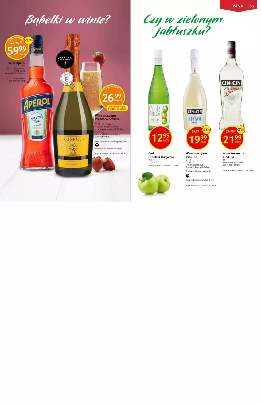 Gazetka promocyjna Delikatesy Centrum - Deli Barek DC13/14 - ważna 30.03 do 19.04.2023 - strona 3 - produkty: Mus, Puma, Ser, Vermouth, Wino, Wino musujące