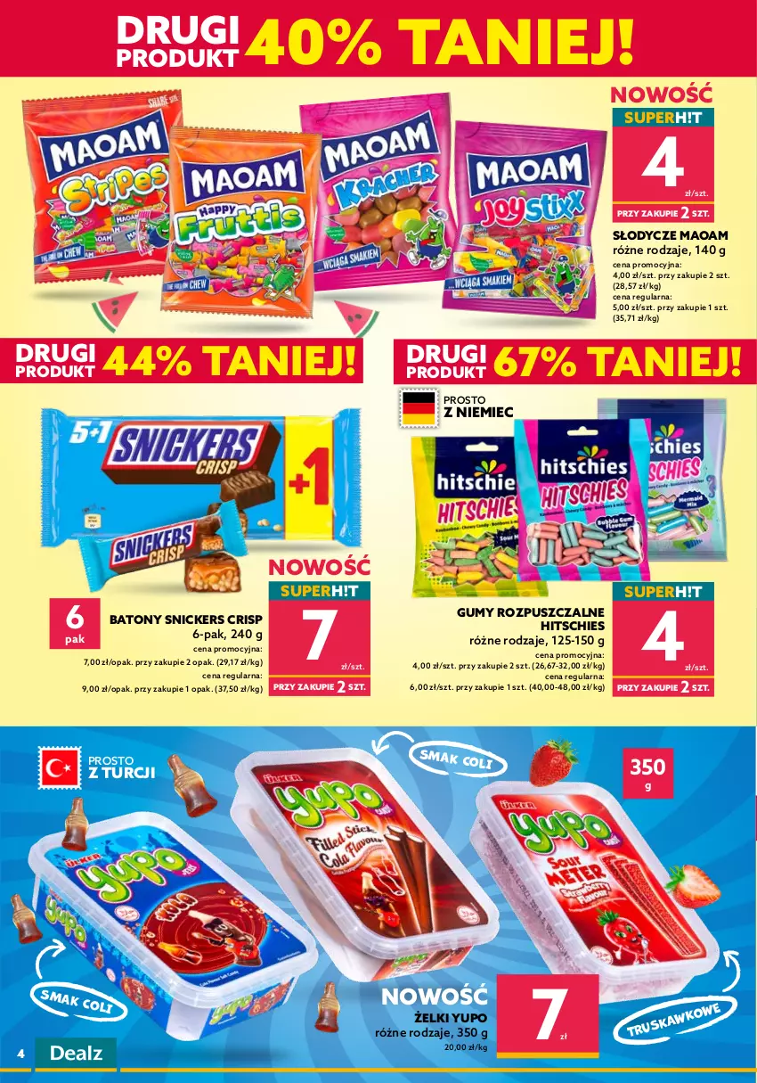 Gazetka promocyjna Dealz - NOWA GAZETKAWielkie Marki Mini Ceny - ważna 02.06 do 14.06.2022 - strona 4 - produkty: Baton, Gra, Lack, Napój, Napój izotoniczny, Piec, Piwa, Piwo, Snickers