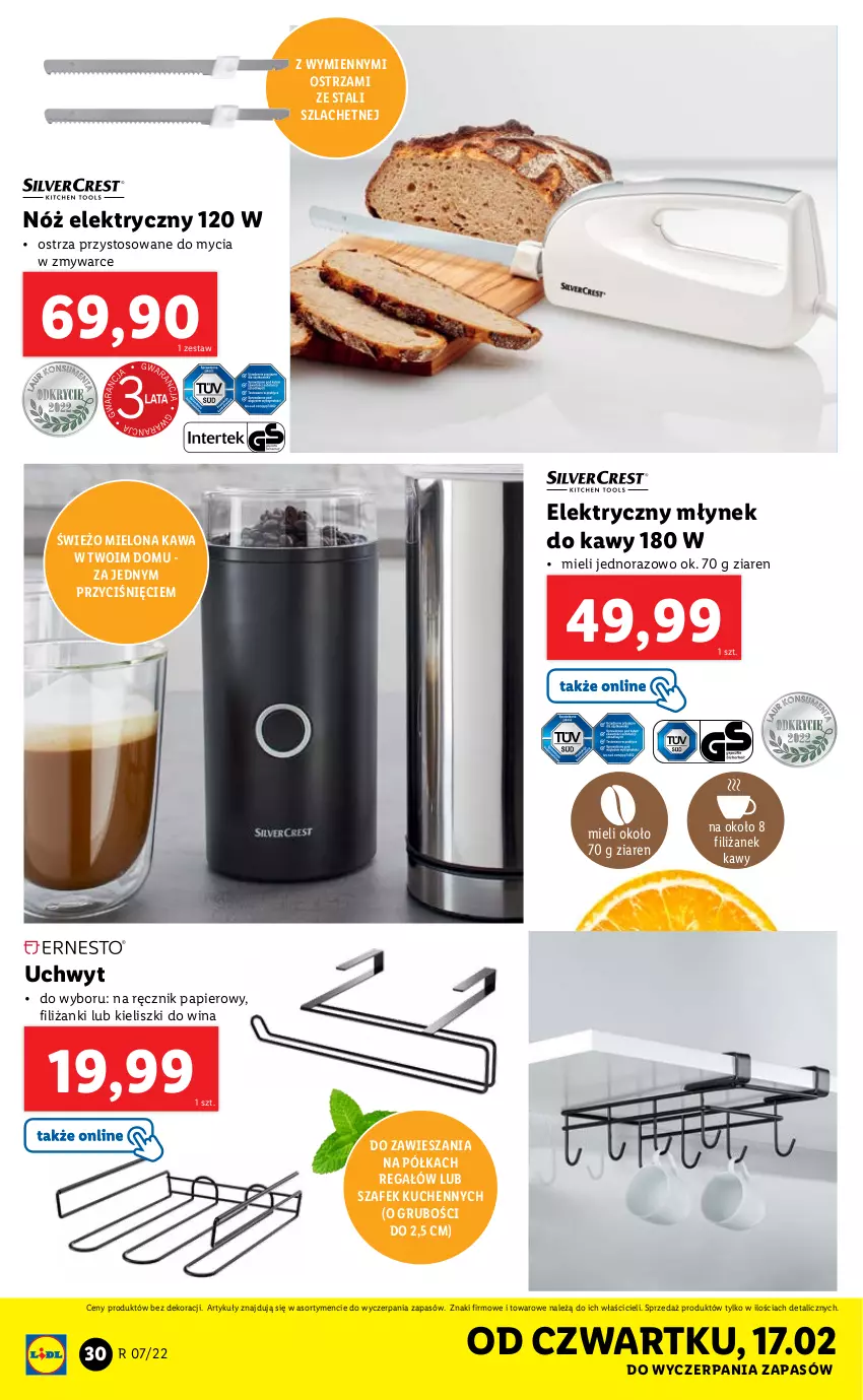 Gazetka promocyjna Lidl - GAZETKA - ważna 14.02 do 19.02.2022 - strona 30 - produkty: Kawa, Młynek, Młynek do kawy, Papier, Półka, Ręcznik, Regał