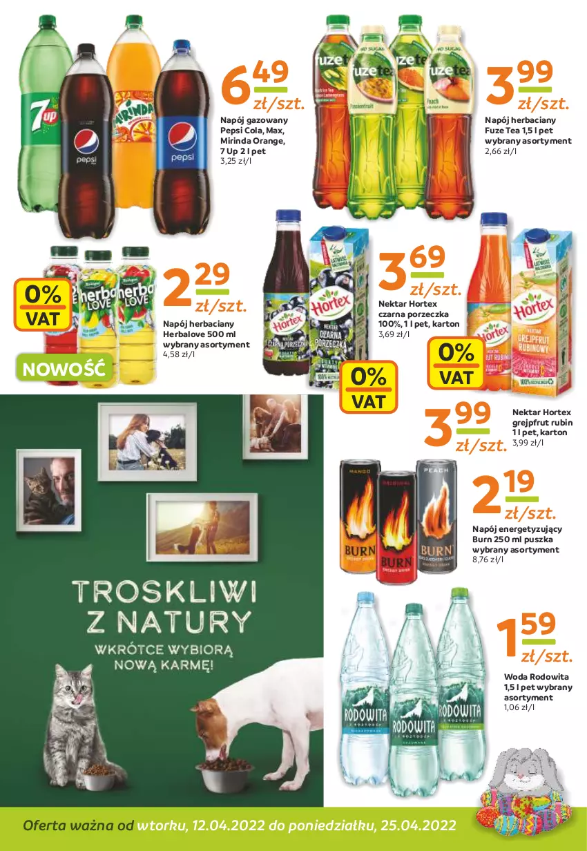 Gazetka promocyjna Gama - Gazetka Gama - ważna 25.04.2022 do 12.04.2023 - strona 10 - produkty: Grejpfrut, Hortex, Mirinda, Napój, Napój gazowany, Nektar, Pepsi, Por, Rubin, Woda