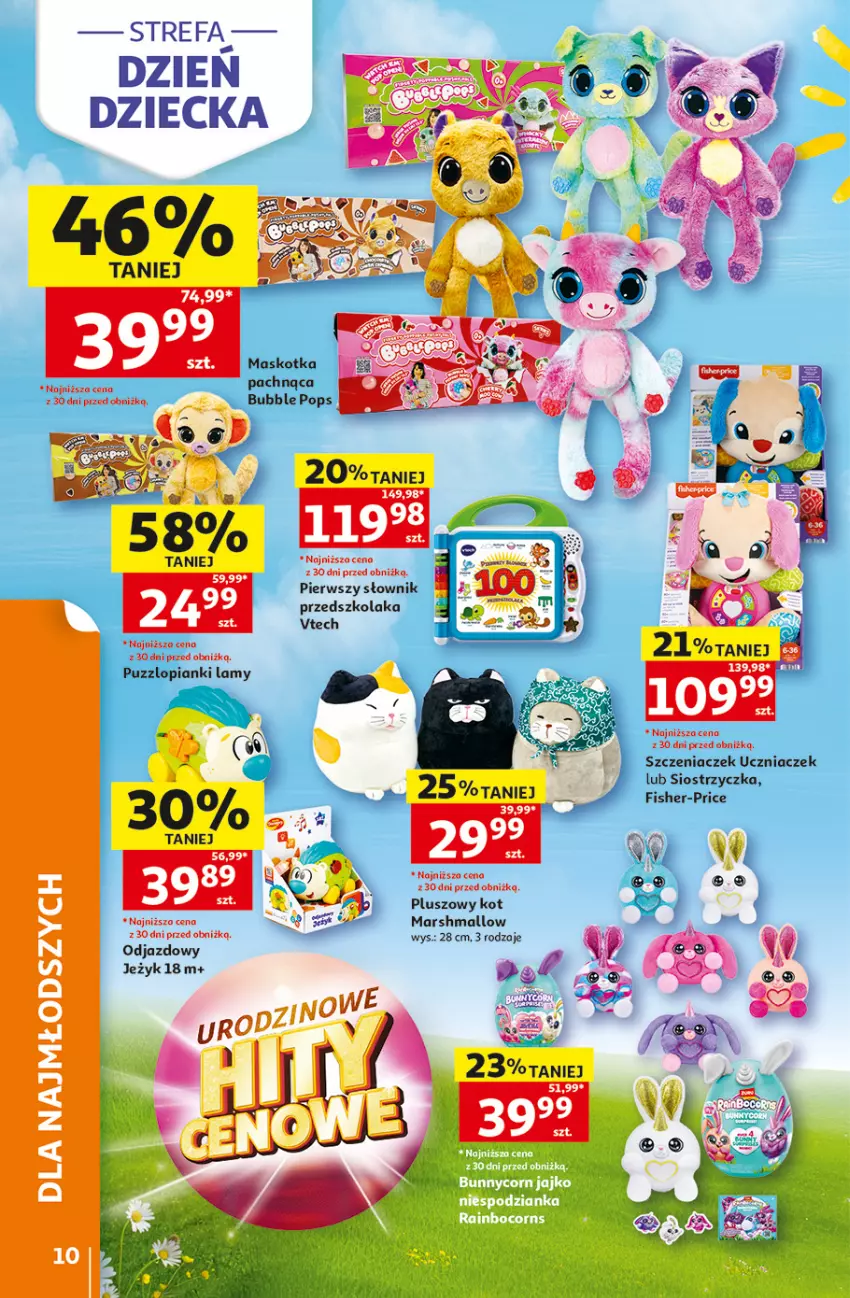 Gazetka promocyjna Auchan - Gazetka 30 Lat Hipermarket Auchan - ważna 28.05 do 03.06.2026 - strona 10 - produkty: Fa, Fisher-Price, Kask, Mars, Szczeniaczek uczniaczek
