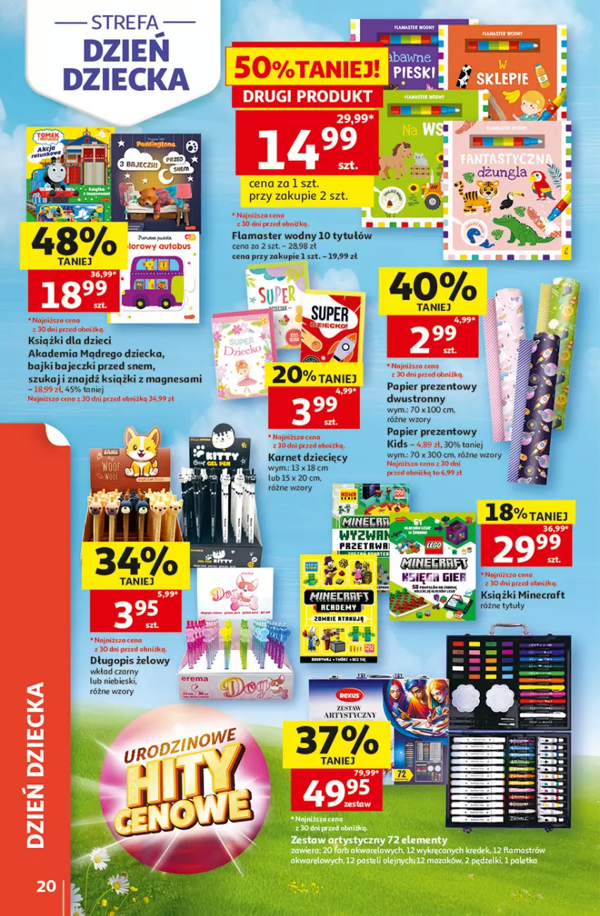 Gazetka promocyjna Auchan - Gazetka 30 Lat Hipermarket Auchan - ważna 28.05 do 03.06.2026 - strona 20 - produkty: Autobus, Długopis, Dzieci, Fa, Minecraft, Papier
