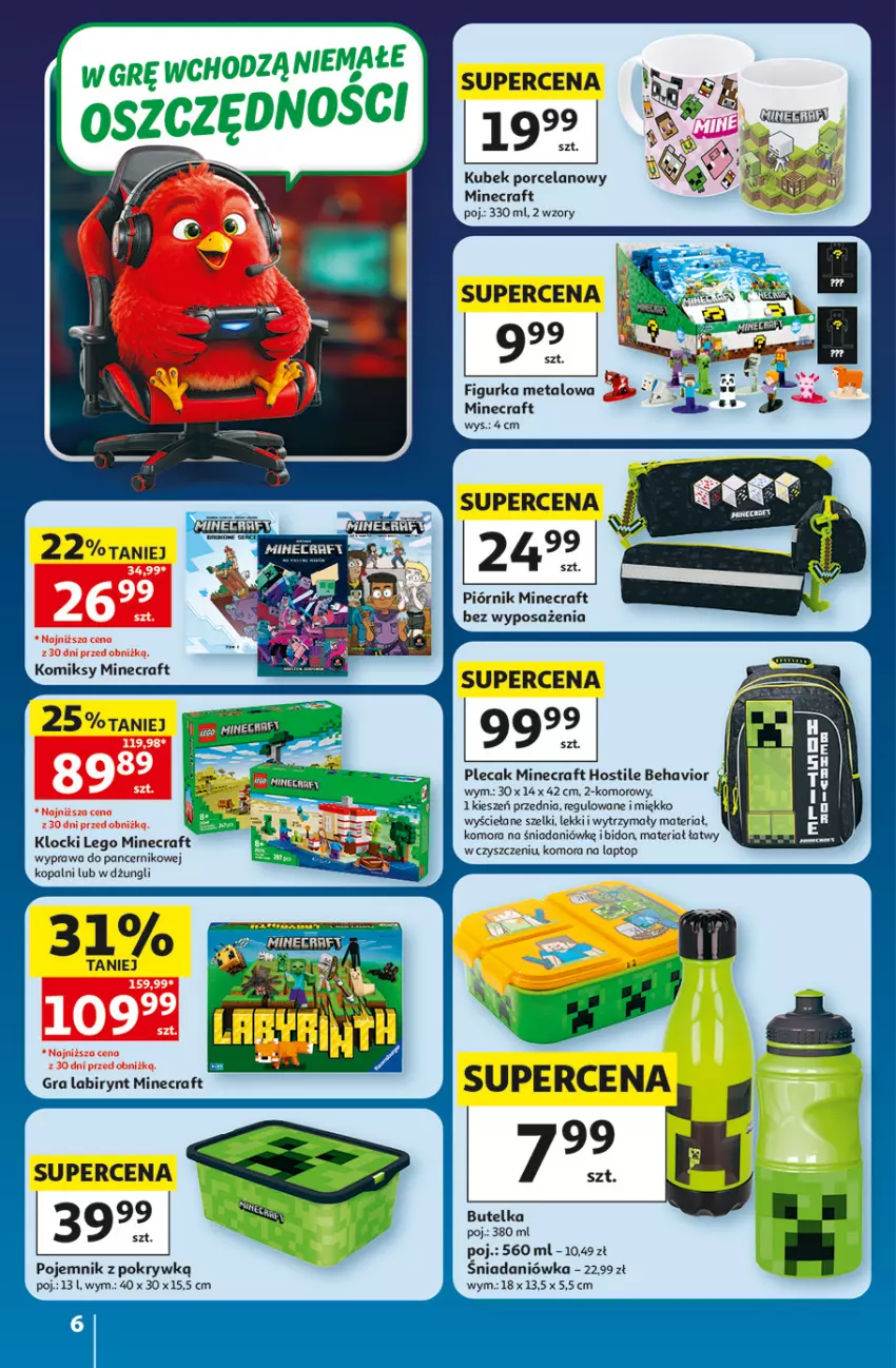 Gazetka promocyjna Auchan - Gazetka 30 Lat Hipermarket Auchan - ważna 28.05 do 03.06.2026 - strona 6 - produkty: Gra, Klocki, Kubek, LEGO, LEGO Minecraft, Minecraft, Piórnik, Plecak, Pojemnik, Pojemnik z pokrywką, Por, Top