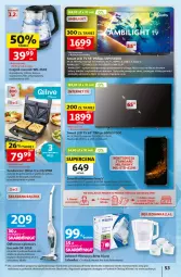 Gazetka promocyjna Auchan - Gazetka 30 Lat Hipermarket Auchan - Gazetka - ważna od 03.06 do 03.06.2026 - strona 53 - produkty: LED TV, Dzbanek filtrujący, Odkurzacz, Por, Pur, Gra, Dzbanek, Philips, Brit, Czajnik, Szczotka, Silan, Bateria, Brita, Grill, Obraz, Smartfon, Intel, Akumulator