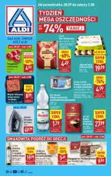 Gazetka promocyjna Aldi - Pełna oferta - Gazetka - ważna od 02.08 do 02.08.2025 - strona 1 - produkty: Mięso mielone, Sos, Sok, Ser, Mus, Gin, Gra, Smakowita, Królewski, Jaja, Chałwa, Kawa mielona, Kawa, Golden Seafood, Konfitura, Muszynianka, Tuńczyk, Woda mineralna, Oliwa z oliwek, Woda, Pomidory, Mięso