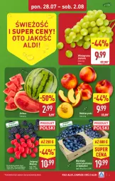 Gazetka promocyjna Aldi - Pełna oferta - Gazetka - ważna od 02.08 do 02.08.2025 - strona 3 - produkty: Jeżyny, Maliny, Winogrona, Arbuz, Wino, Nektar