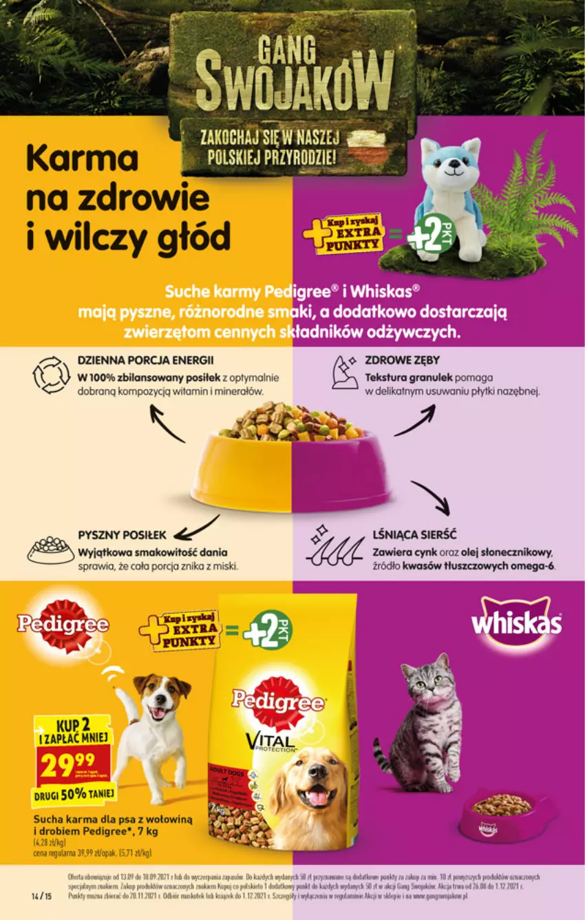 Gazetka promocyjna Biedronka - W tym tygodniu - ważna 13.09 do 18.09.2021 - strona 14 - produkty: Cynk, Gra, Kotek, Olej, Olej słonecznikowy, Pedigree, Por, Sucha karma, Zdrowie