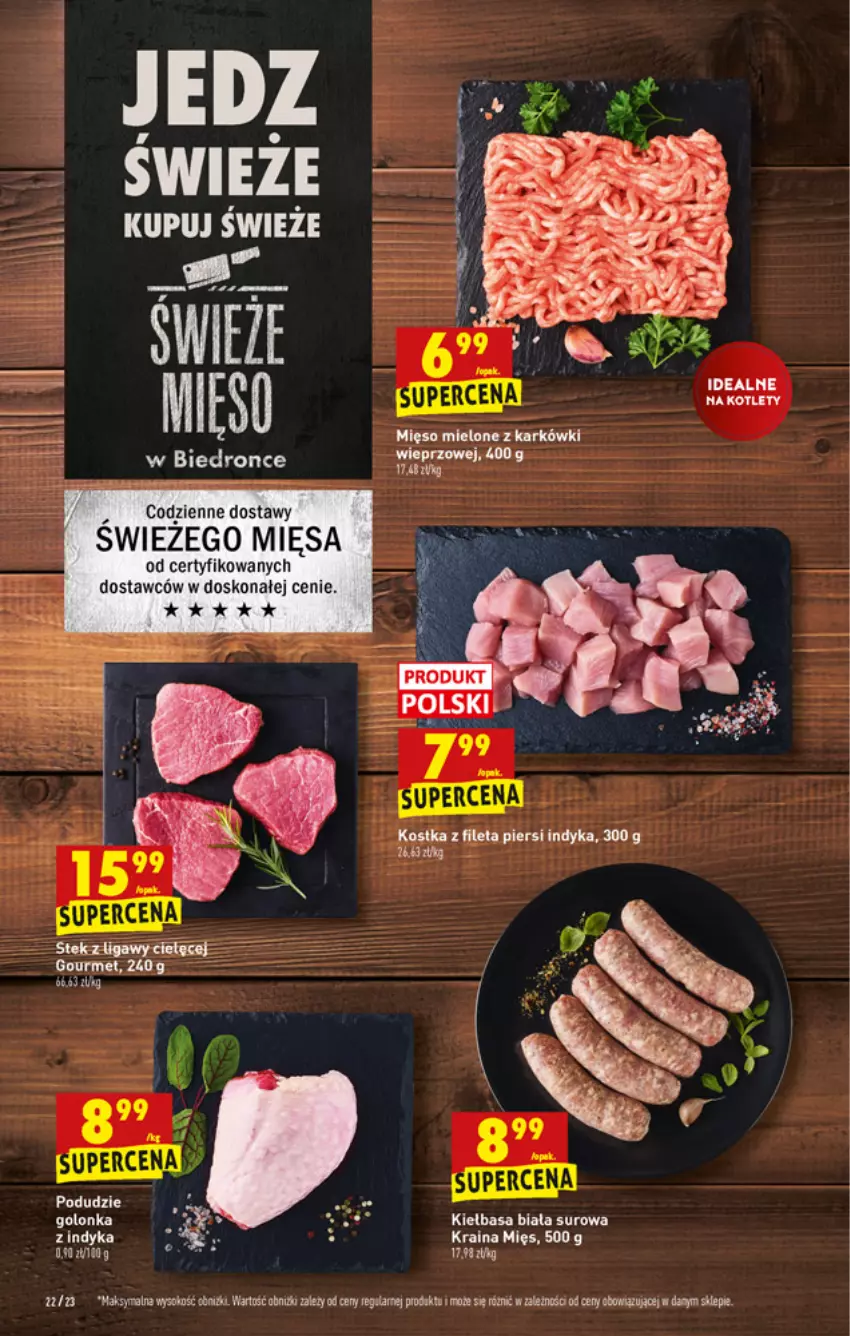 Gazetka promocyjna Biedronka - W tym tygodniu - ważna 13.09 do 18.09.2021 - strona 22 - produkty: Dron, Fa, Kiełbasa, Kiełbasa biała, Kotlet, Mięso, Mięso mielone