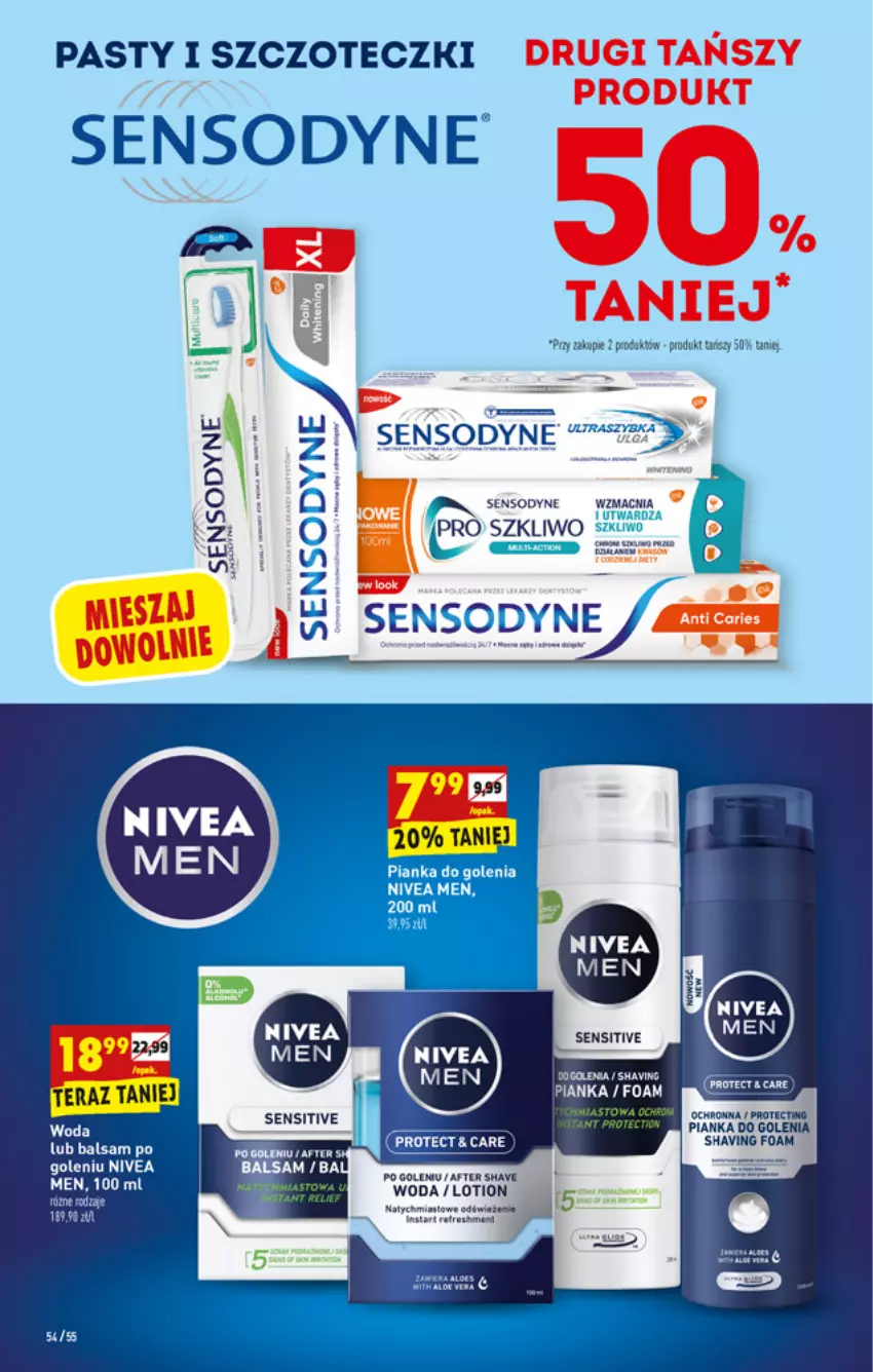 Gazetka promocyjna Biedronka - W tym tygodniu - ważna 13.09 do 18.09.2021 - strona 54 - produkty: LG, Nivea, Nivea Men, Pianka do golenia, Sensodyne, Woda