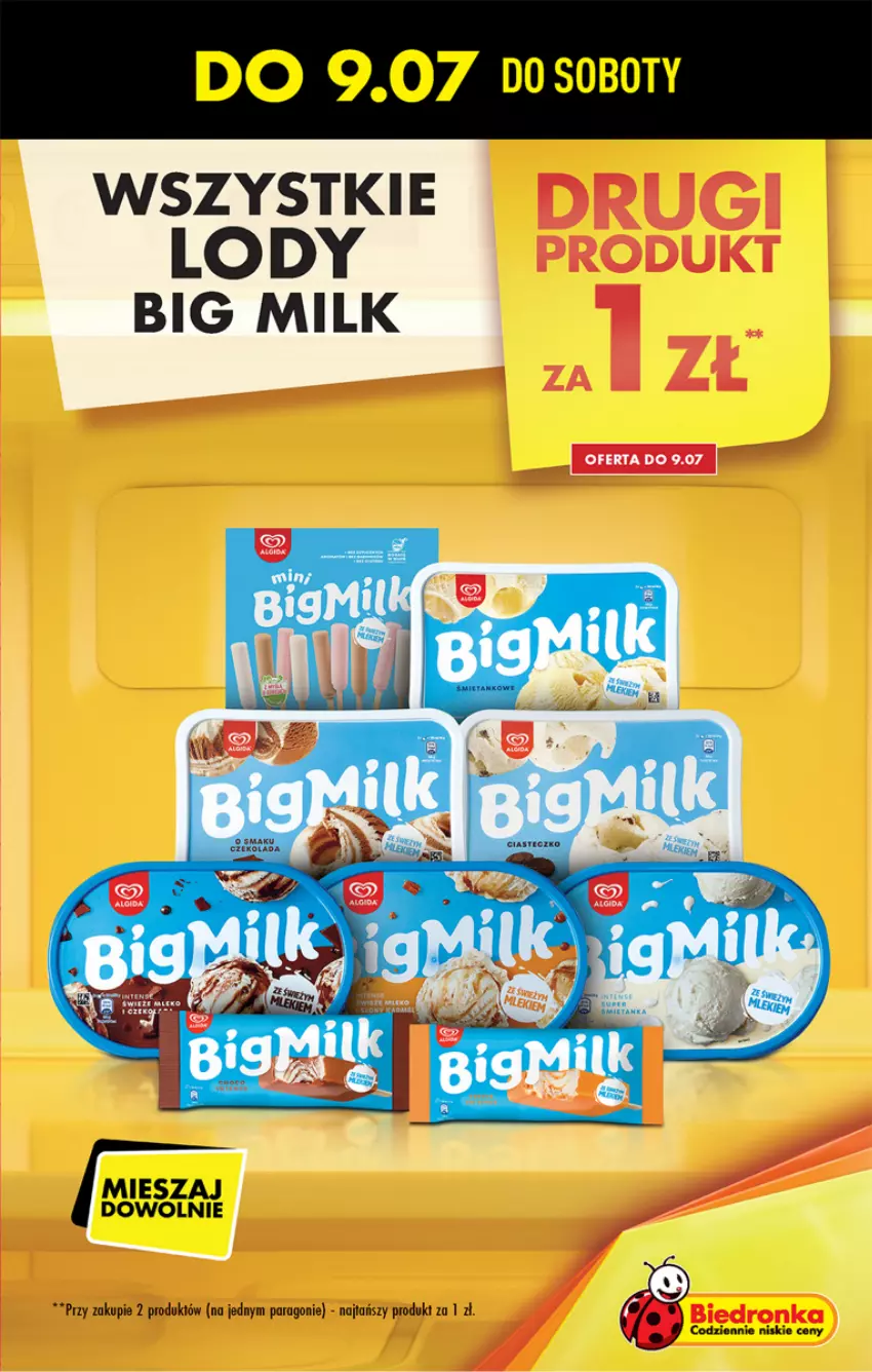 Gazetka promocyjna Biedronka - ważna 07.07 do 13.07.2022 - strona 9 - produkty: Big Milk, Dron, Lody