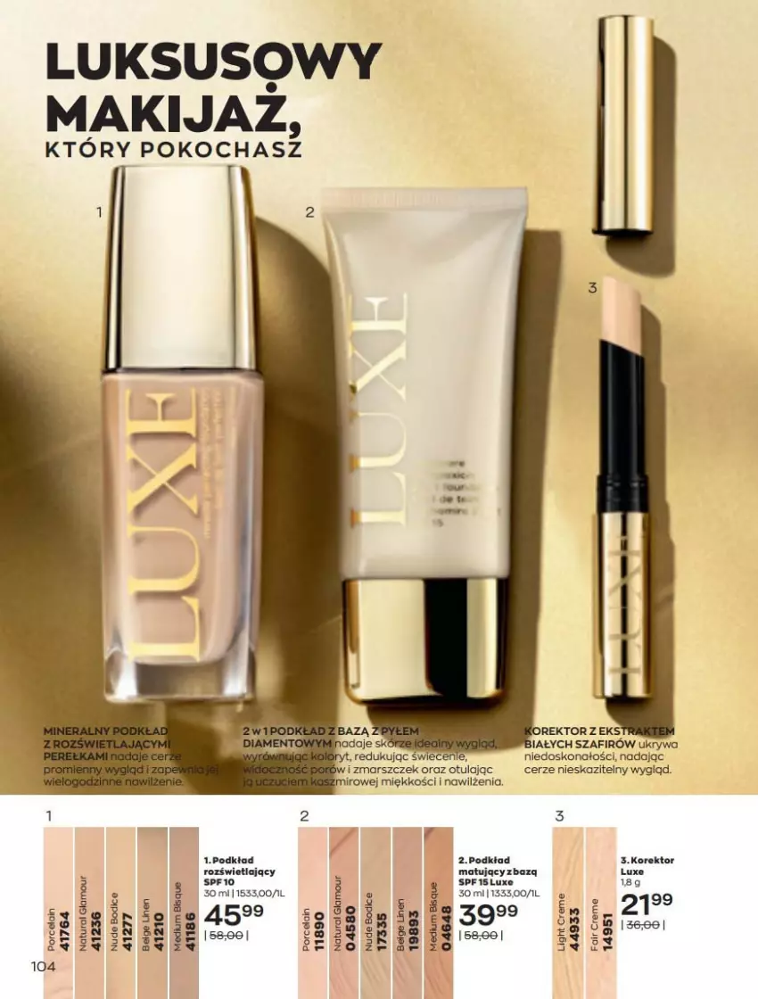 Gazetka promocyjna Avon - Katalog Avon online 5/2021 - ważna 01.05 do 31.05.2021 - strona 104 - produkty: Fa, Koc, LG, Makijaż, Mars, Podkład, Podkład matujący, Por