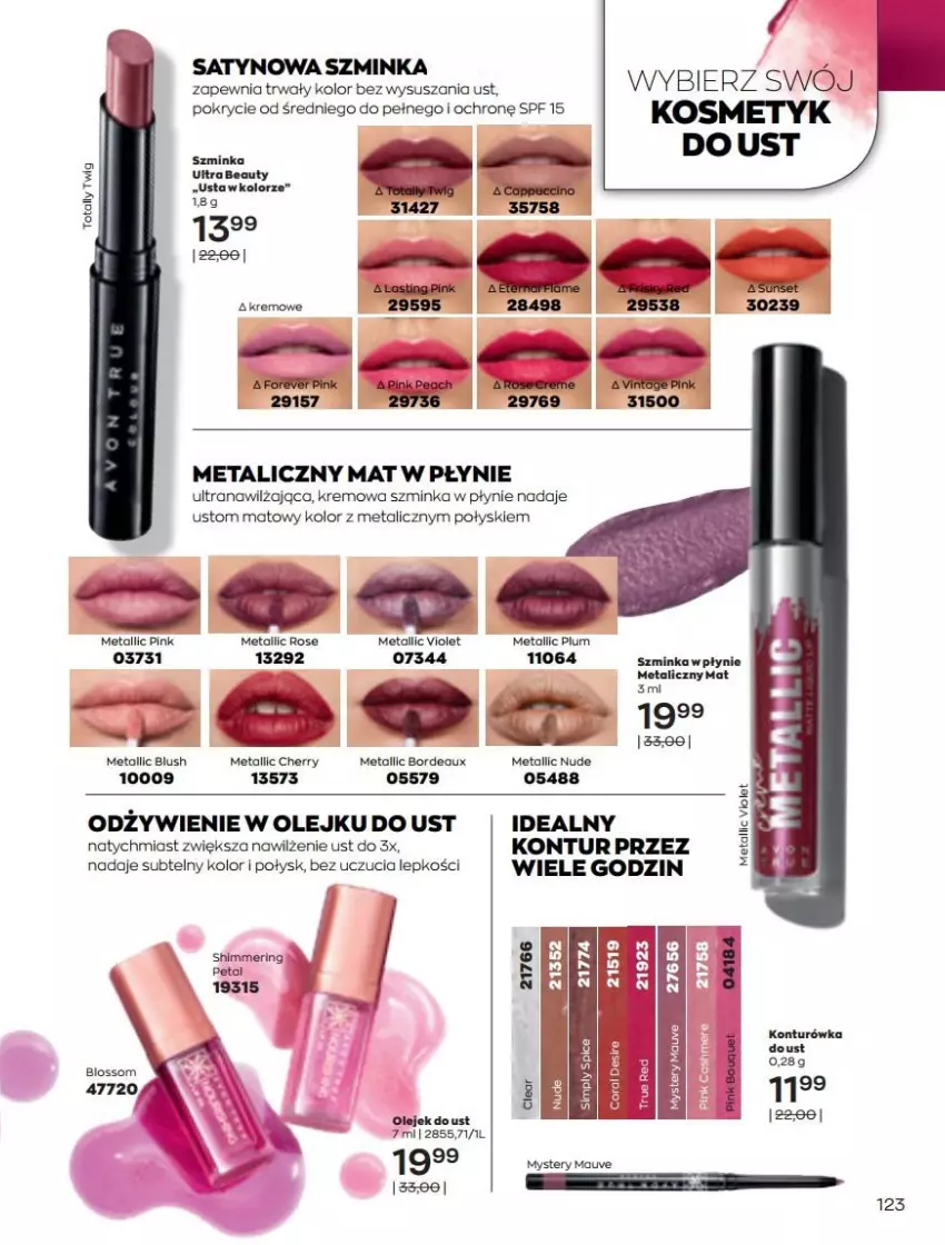 Gazetka promocyjna Avon - Katalog Avon online 5/2021 - ważna 01.05 do 31.05.2021 - strona 123 - produkty: Inka, Olej, Szminka, Tran