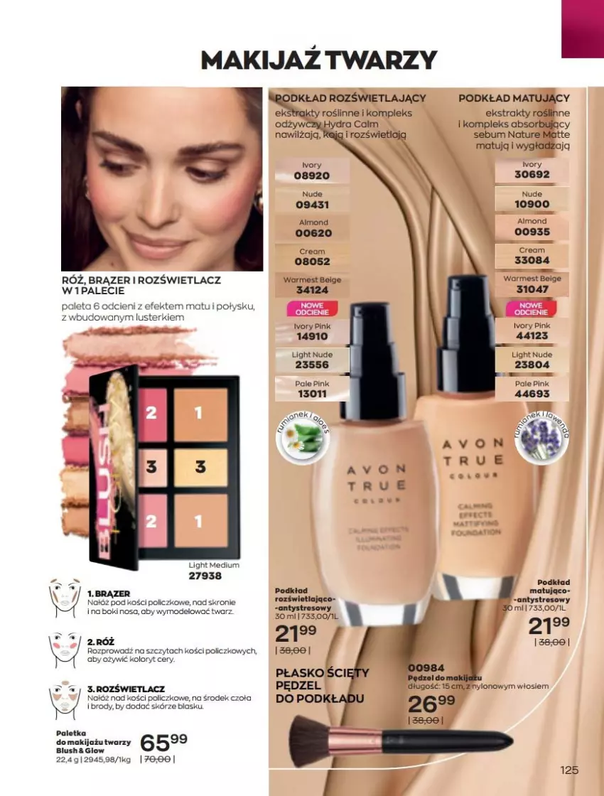 Gazetka promocyjna Avon - Katalog Avon online 5/2021 - ważna 01.05 do 31.05.2021 - strona 125 - produkty: Fa, LG, Makijaż, Paleta, Podkład, Rozświetlacz