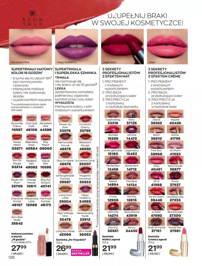 Gazetka promocyjna Avon - Katalog Avon online 5/2021 - ważna 01.05 do 31.05.2021 - strona 126 - produkty: Control, Fa, Inka, Kret, LEGO, Melon, Sok, Szminka, Top, Wino