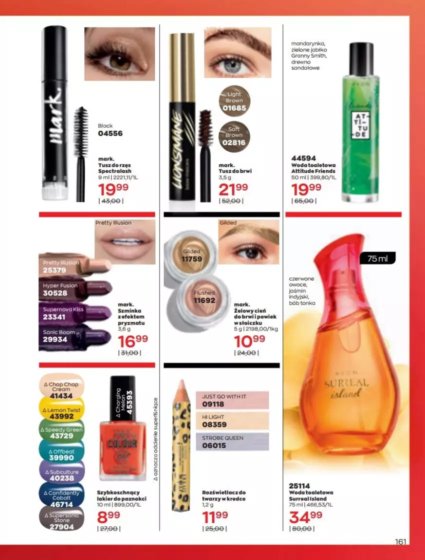 Gazetka promocyjna Avon - Katalog Avon online 5/2021 - ważna 01.05 do 31.05.2021 - strona 161 - produkty: Cień, Gra, Isla, Lack, Lakier, Owoce, Tusz, Woda, Woda toaletowa