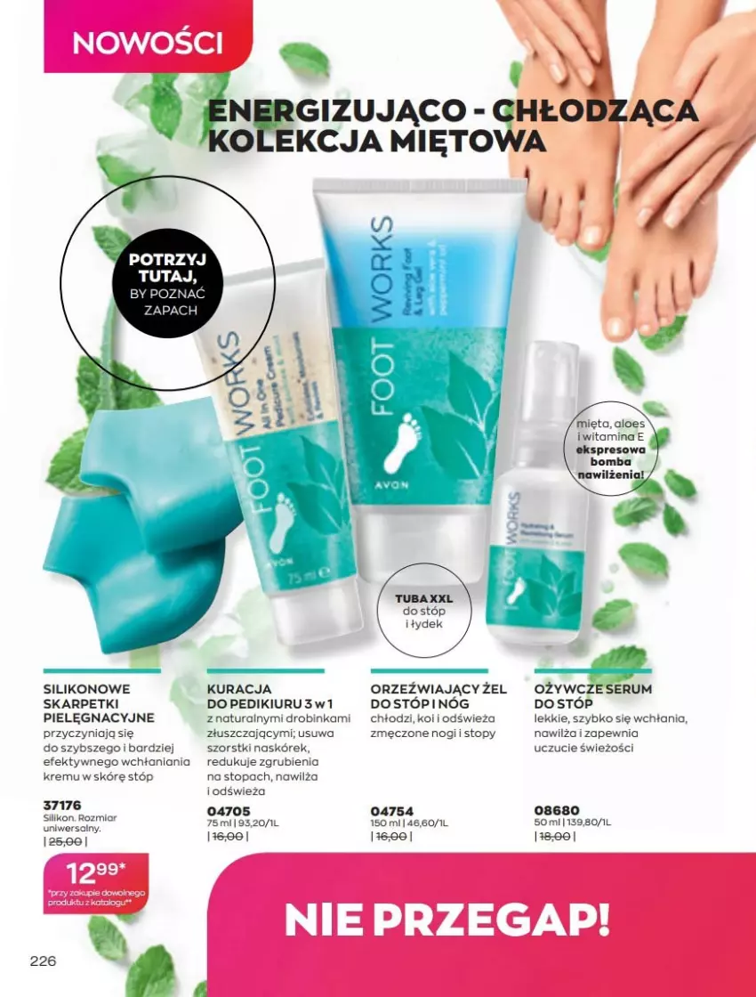 Gazetka promocyjna Avon - Katalog Avon online 5/2021 - ważna 01.05 do 31.05.2021 - strona 226 - produkty: Inka, Karp, Mięta, Rum, Ser, Serum, Skarpetki, Top