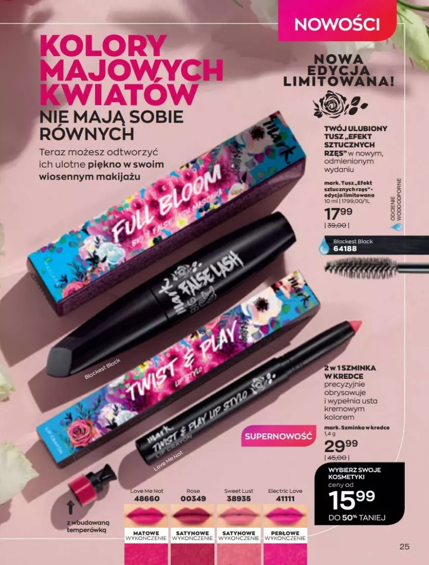 Gazetka promocyjna Avon - Katalog Avon online 5/2021 - ważna 01.05 do 31.05.2021 - strona 25 - produkty: Inka, Lack, Makijaż, Por, Szminka, Tera, Tusz