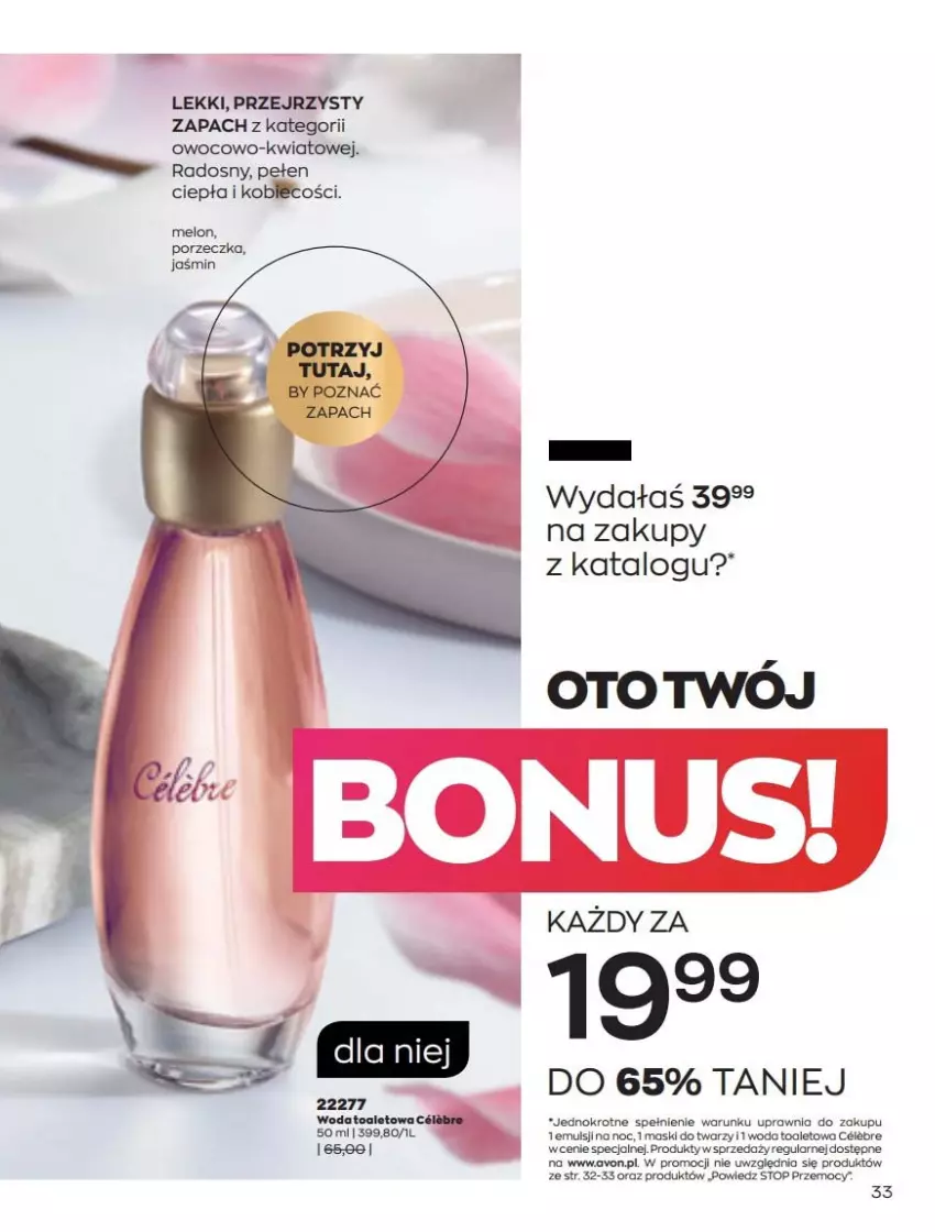 Gazetka promocyjna Avon - Katalog Avon online 5/2021 - ważna 01.05 do 31.05.2021 - strona 33 - produkty: Melon, Por, Top, Woda, Woda toaletowa