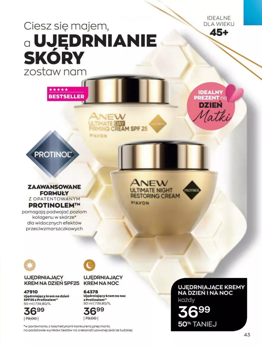 Gazetka promocyjna Avon - Katalog Avon online 5/2021 - ważna 01.05 do 31.05.2021 - strona 43 - produkty: Kolagen, Krem na dzień, Mars, Por