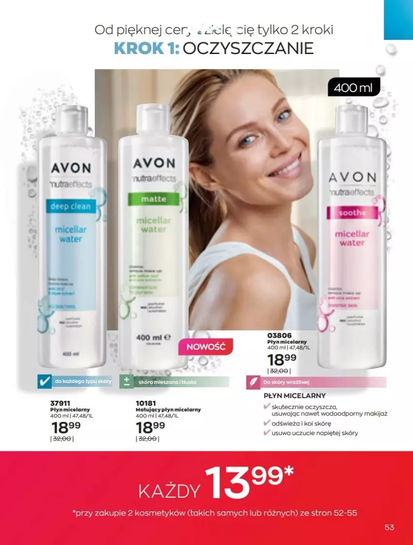 Gazetka promocyjna Avon - Katalog Avon online 5/2021 - ważna 01.05 do 31.05.2021 - strona 53 - produkty: Makijaż, Płyn micelarny, Por