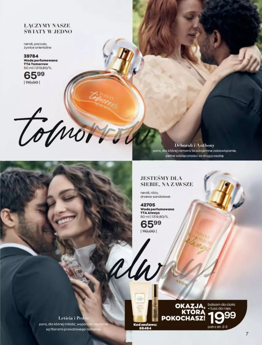 Gazetka promocyjna Avon - Katalog Avon online 5/2021 - ważna 01.05 do 31.05.2021 - strona 7 - produkty: Always, Koc, Perfum, Róża, Sandał, Tusz, Woda, Woda perfumowana