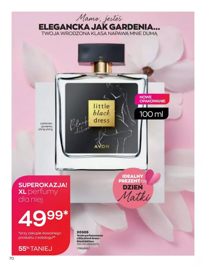 Gazetka promocyjna Avon - Katalog Avon online 5/2021 - ważna 01.05 do 31.05.2021 - strona 70 - produkty: Cyklamen, Dres, Lack, Perfum, Woda, Woda perfumowana