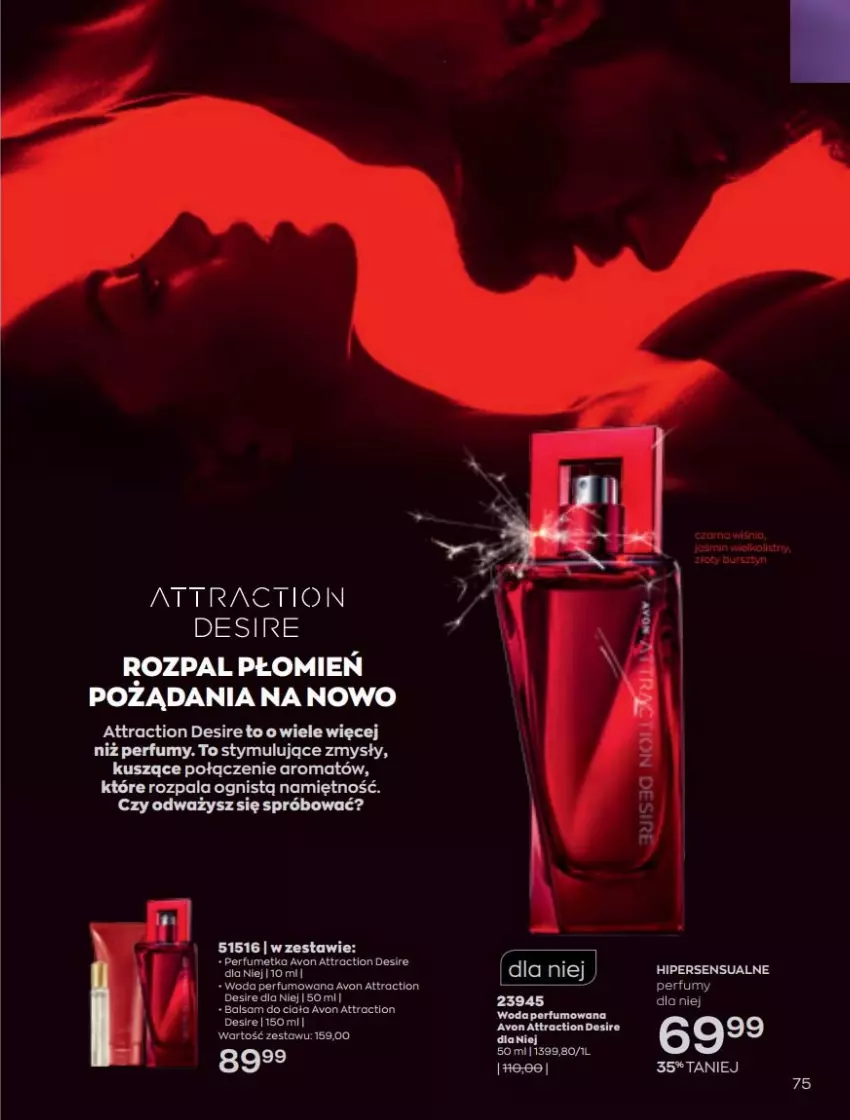 Gazetka promocyjna Avon - Katalog Avon online 5/2021 - ważna 01.05 do 31.05.2021 - strona 75 - produkty: Balsam do ciała, Perfum, Sensual, Tera, Woda, Woda perfumowana