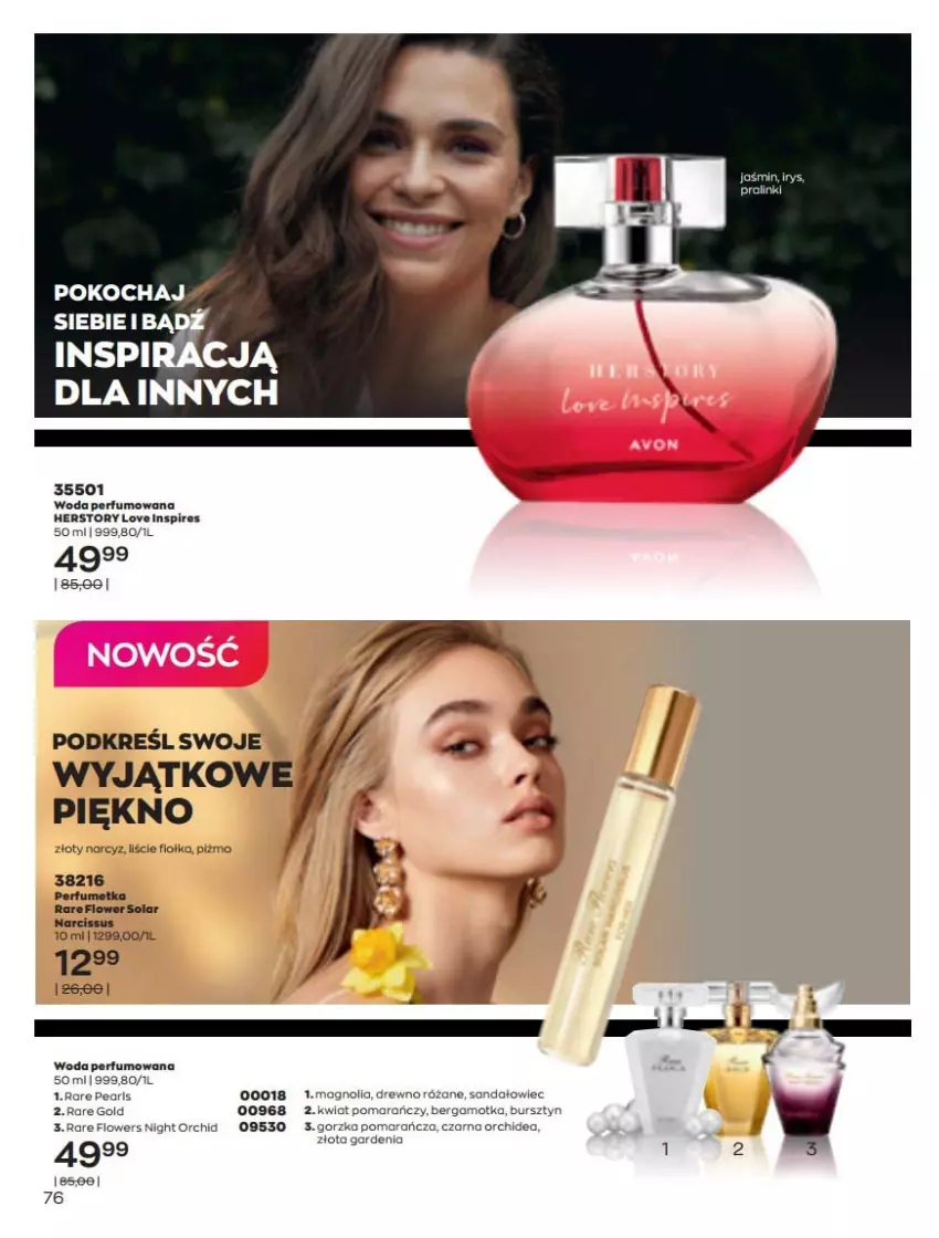 Gazetka promocyjna Avon - Katalog Avon online 5/2021 - ważna 01.05 do 31.05.2021 - strona 76 - produkty: Bursztyn, Koc, Narcyz, Perfum, Róża, Woda, Woda perfumowana