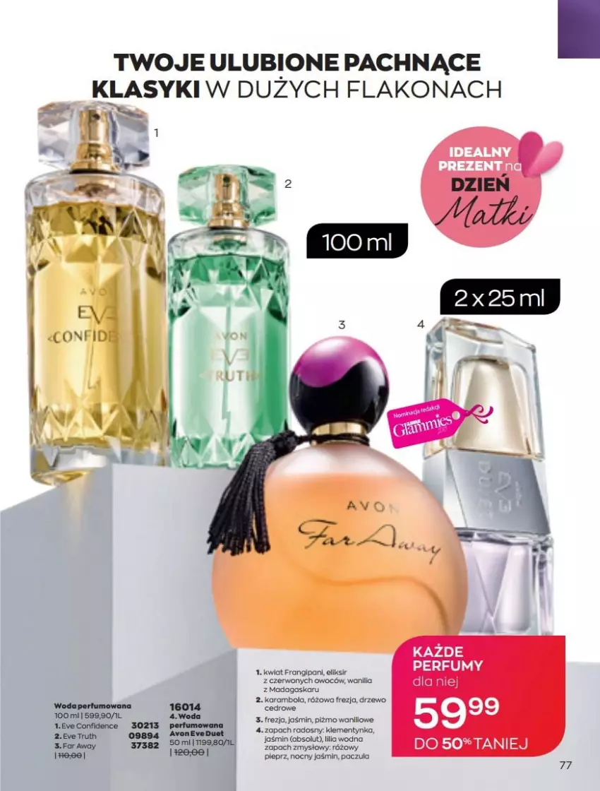 Gazetka promocyjna Avon - Katalog Avon online 5/2021 - ważna 01.05 do 31.05.2021 - strona 77 - produkty: Absolut, Perfum, Pieprz, Woda, Woda perfumowana