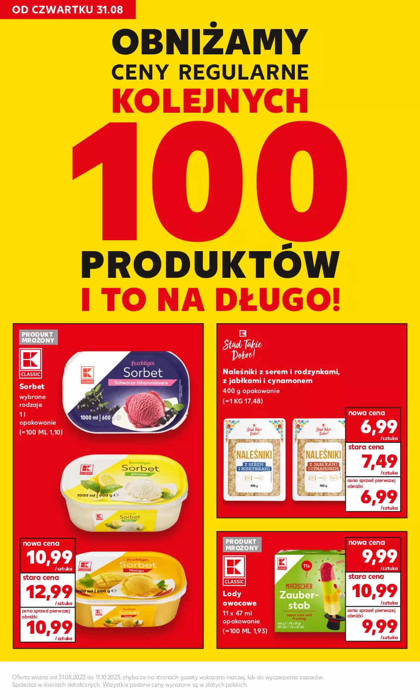 Gazetka promocyjna Kaufland - Kaufland - ważna 31.08 do 11.10.2023 - strona 2 - produkty: Jabłka, Lody, Naleśniki, Olej, Ser